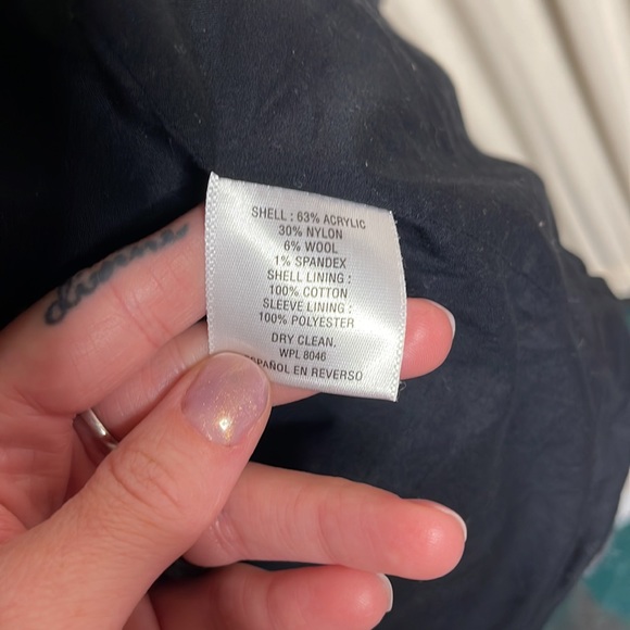 MASON JULES GRAY PEACOAT SIZE MEDIUM PART WOOL - Picture 13 of 13